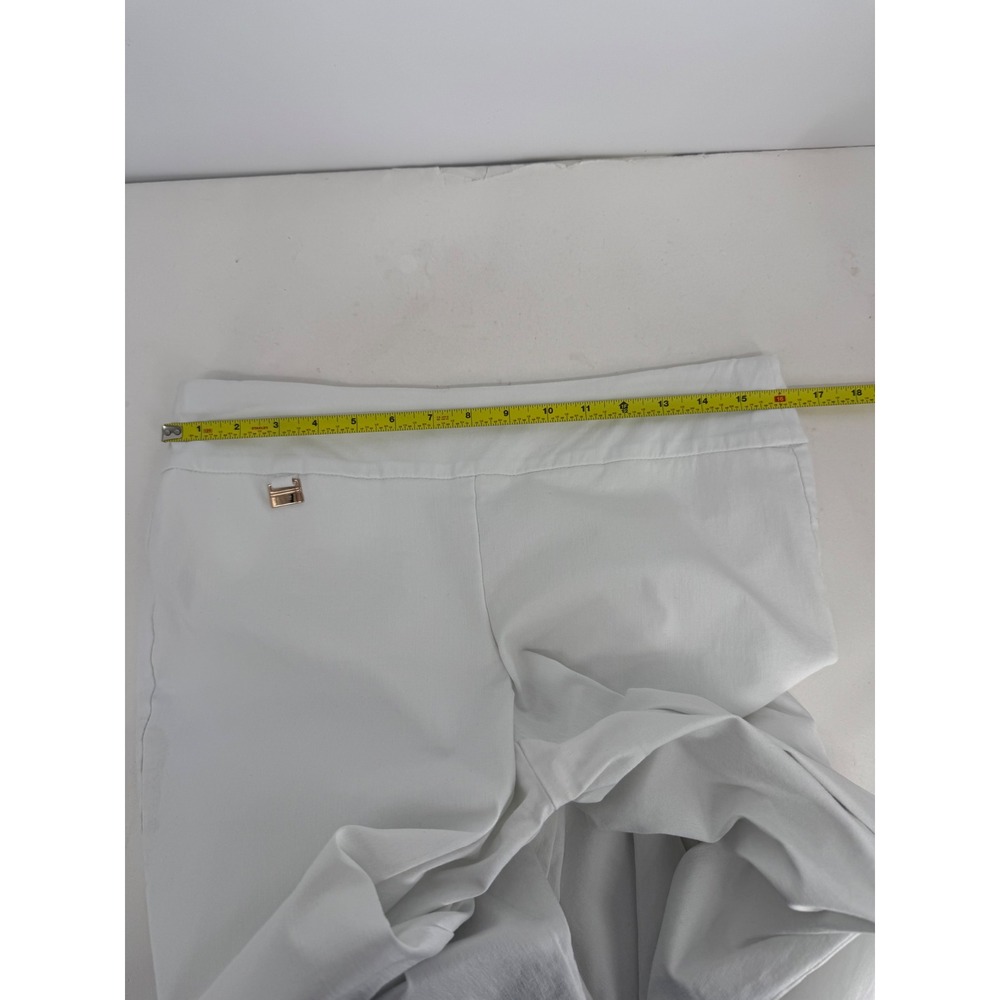 Alfani Womens White Pull On Stretch Slim Leg Dress Pants Sz 10 - Picture 7 of 10